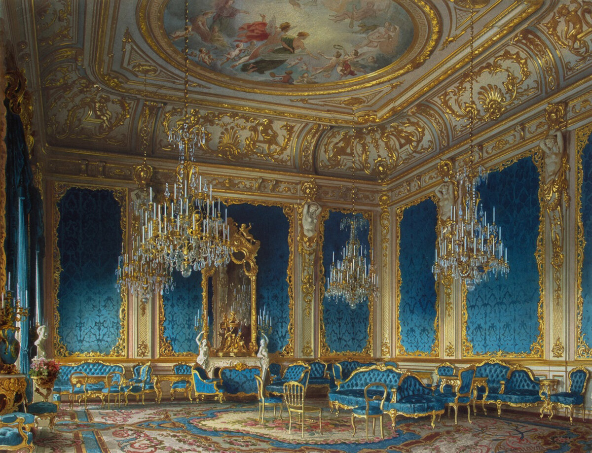 Луиджи Премацци. Голубая гостиная в особняке барона А.Л. Штиглица. 1870 г.
