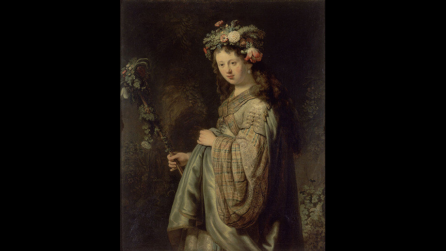 Рембрандт/Саския в образе Флоры