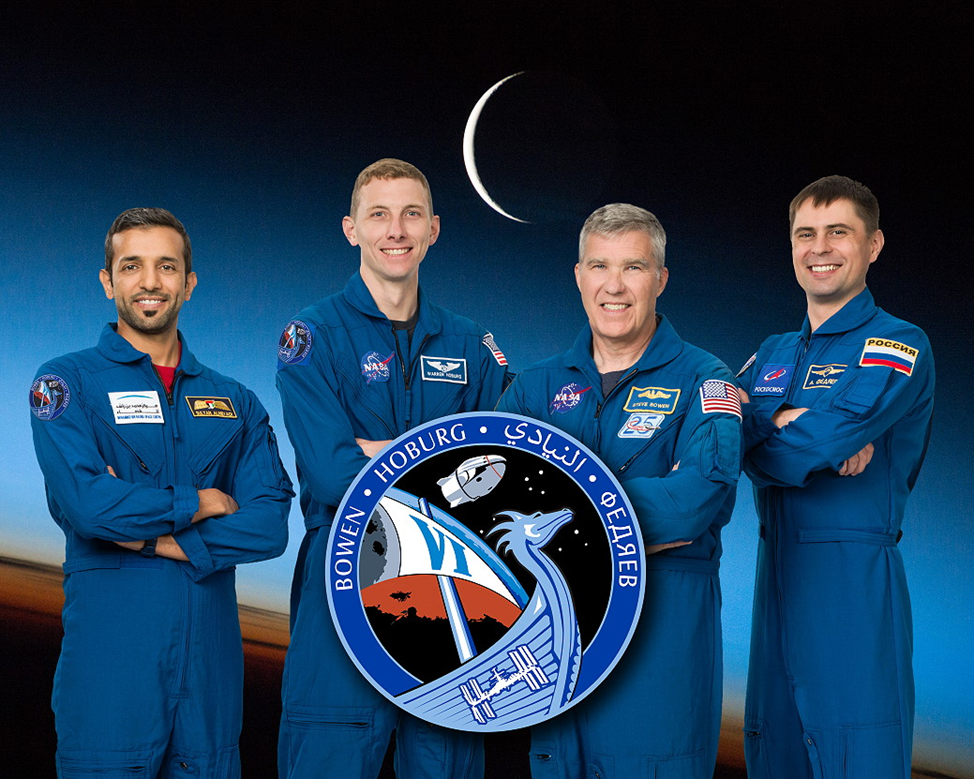 Экипаж ПКК Dragon Endeavour в миссии Crew-6 (слева направо): Сультан аль Неяди (ОАЭ), Уоррен Хобург (США), Стивен Боуэн (США), Андрей Федяев (Россия). Фото: nasa.blog.com