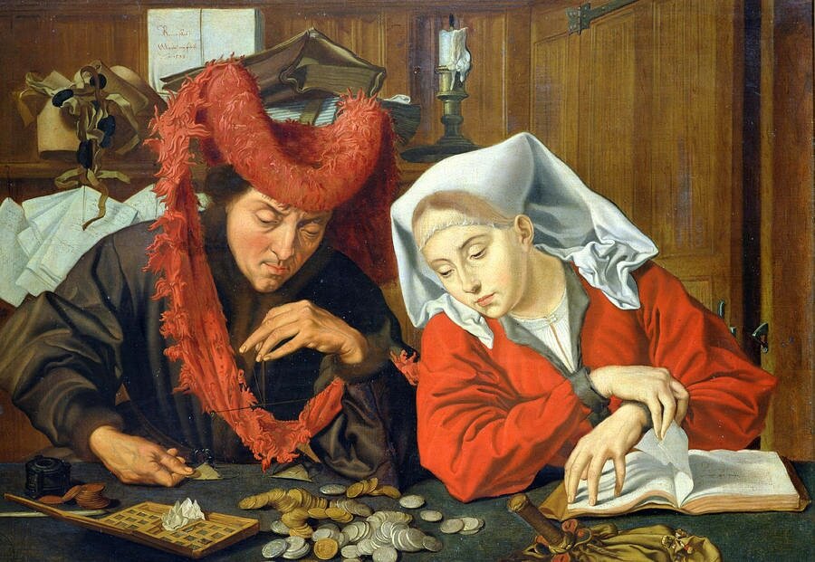 Маринус ван Реймерсвале «Меняла и его жена» 1539-1540 гг.