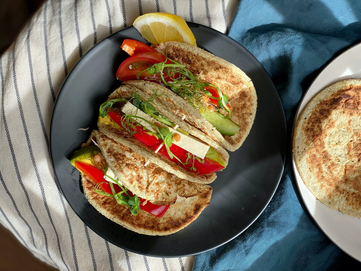 Веганские тако с тофу и овощами