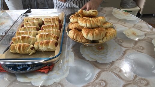 Что приготовить из дрожжевого слоеного теста в духовке быстро и вкусно к чаю Два варианта