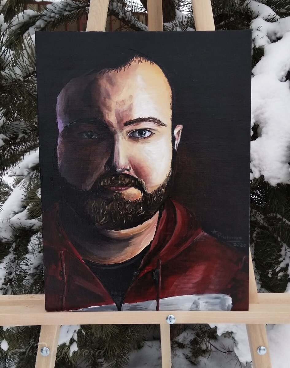 Один из портретов того времени. 30*40см. Холст, акрил. 
