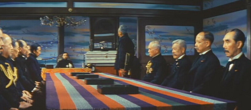 Совещание кабинета министров с императором о начале войны с Россией. Кадр из фильма