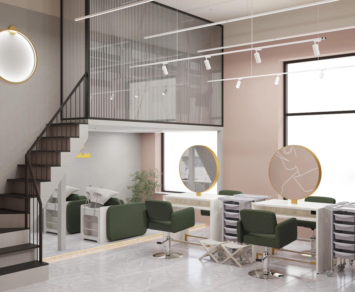 Парикмахерский зал в салоне красоты