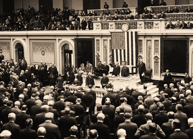 Рис. 2. Палата представителей Конгресса США в начале 30-х годов прошлого века