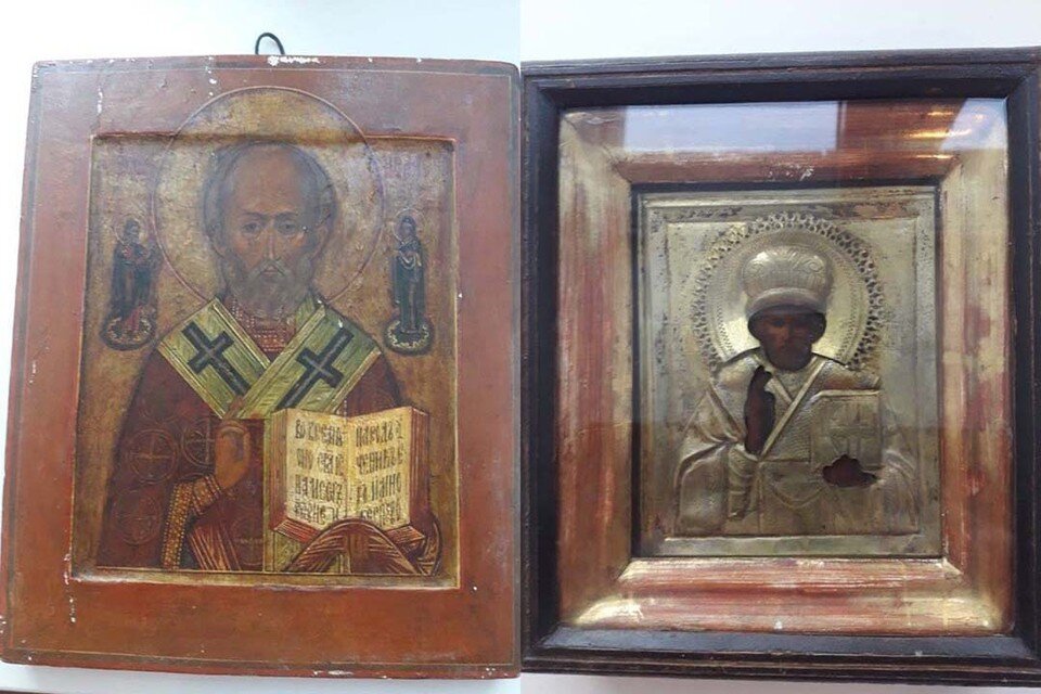     Изъятые иконы  предоставлено пресс-службой