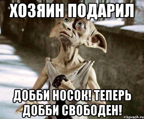 Картинка добби свободен с носками