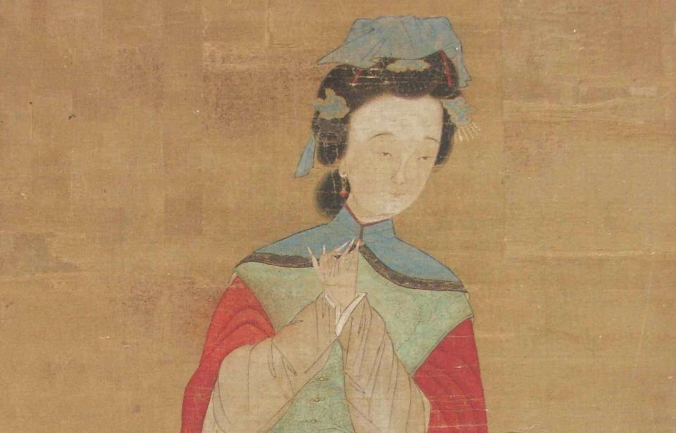 Шелковая картина XVIII века с изображением Хуа Мулан.