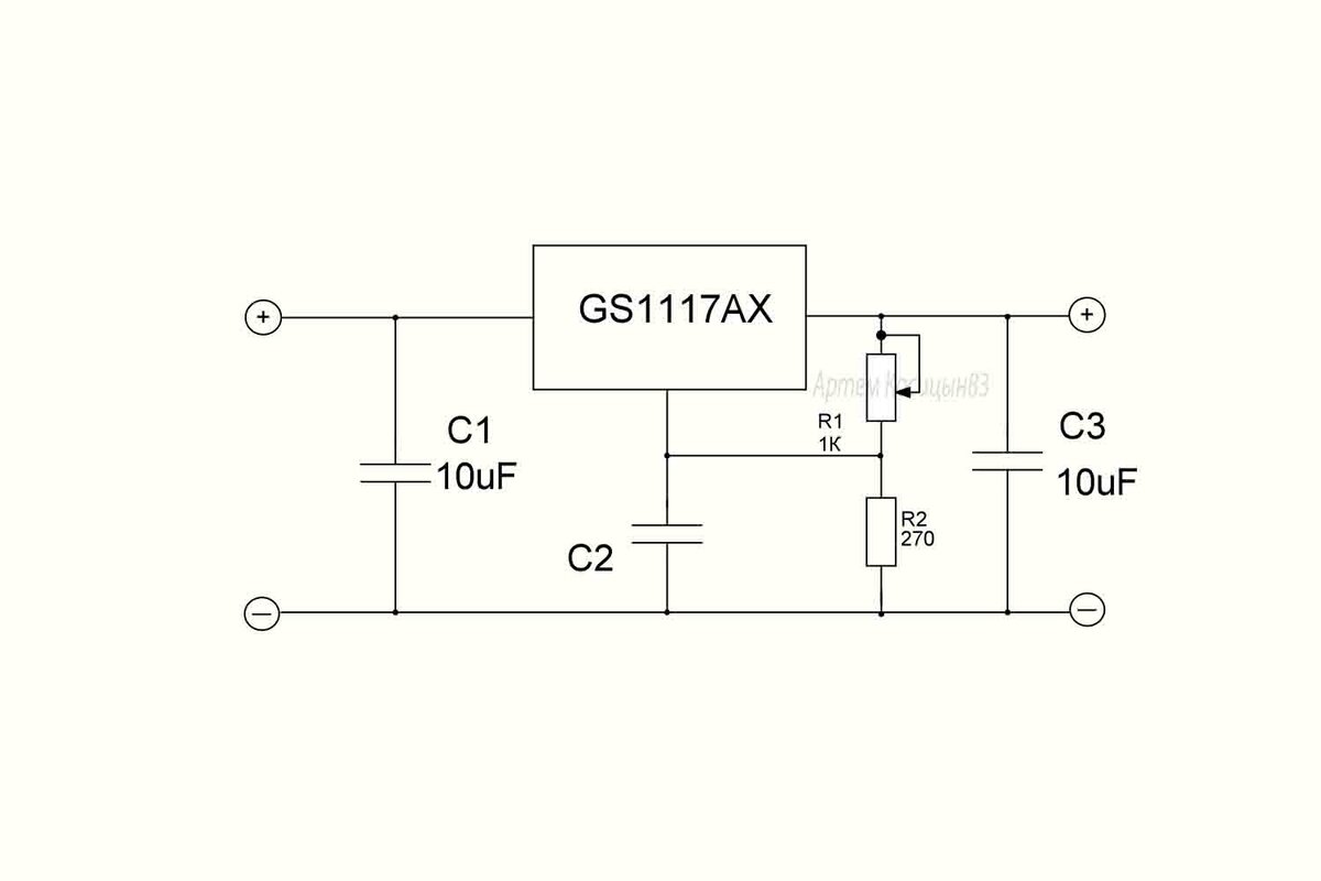 Линейный стабилизатор 1117.Схема подключения,какие минусы и плюсы есть у  этого ЧИПа | Электронные схемы | Дзен