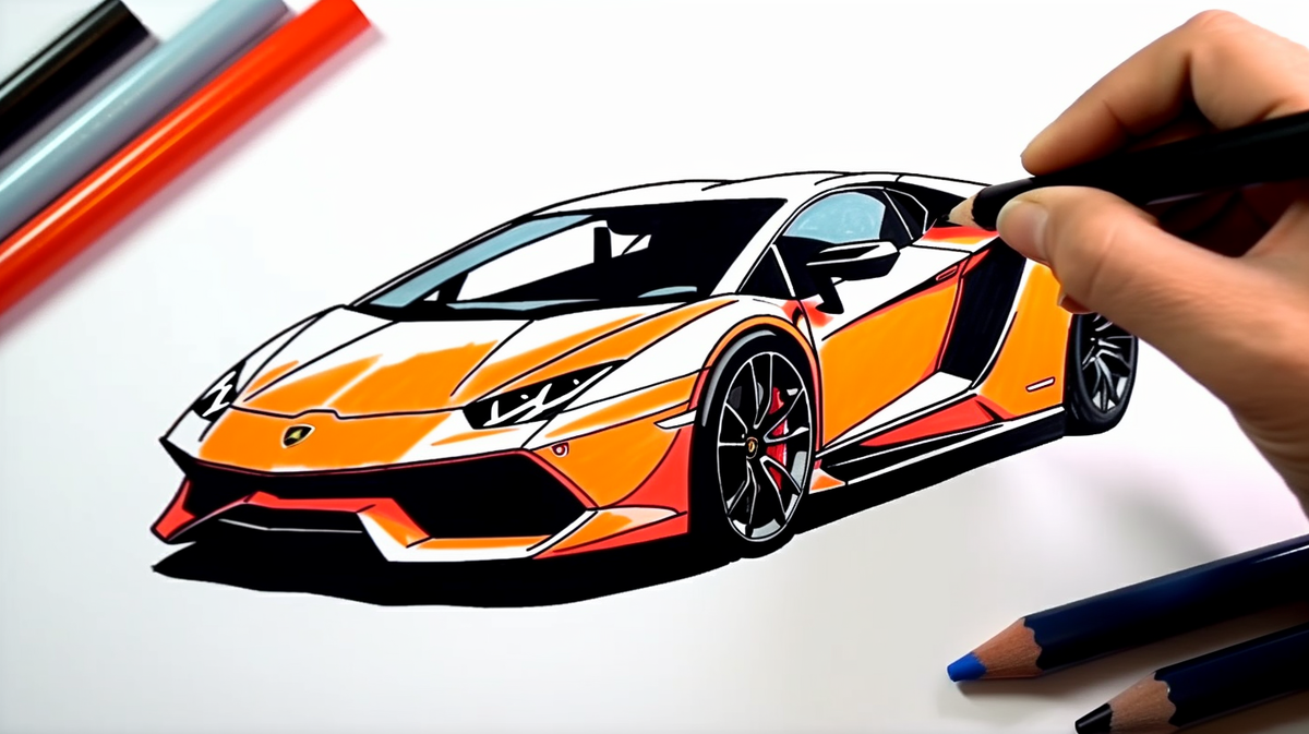 Как нарисовать машину карандашом. 20 поэтапных уроков