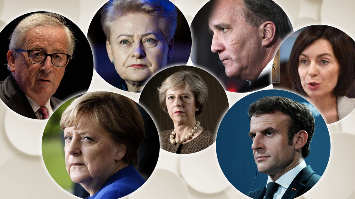 Jean-Claude Juncker, Dalia Grybauskaite, Stefan Lofven, Maia Sandu, Theresa May, Angela Merkel, Emmanuel Macron - lídři evropských zemí, které nemají děti