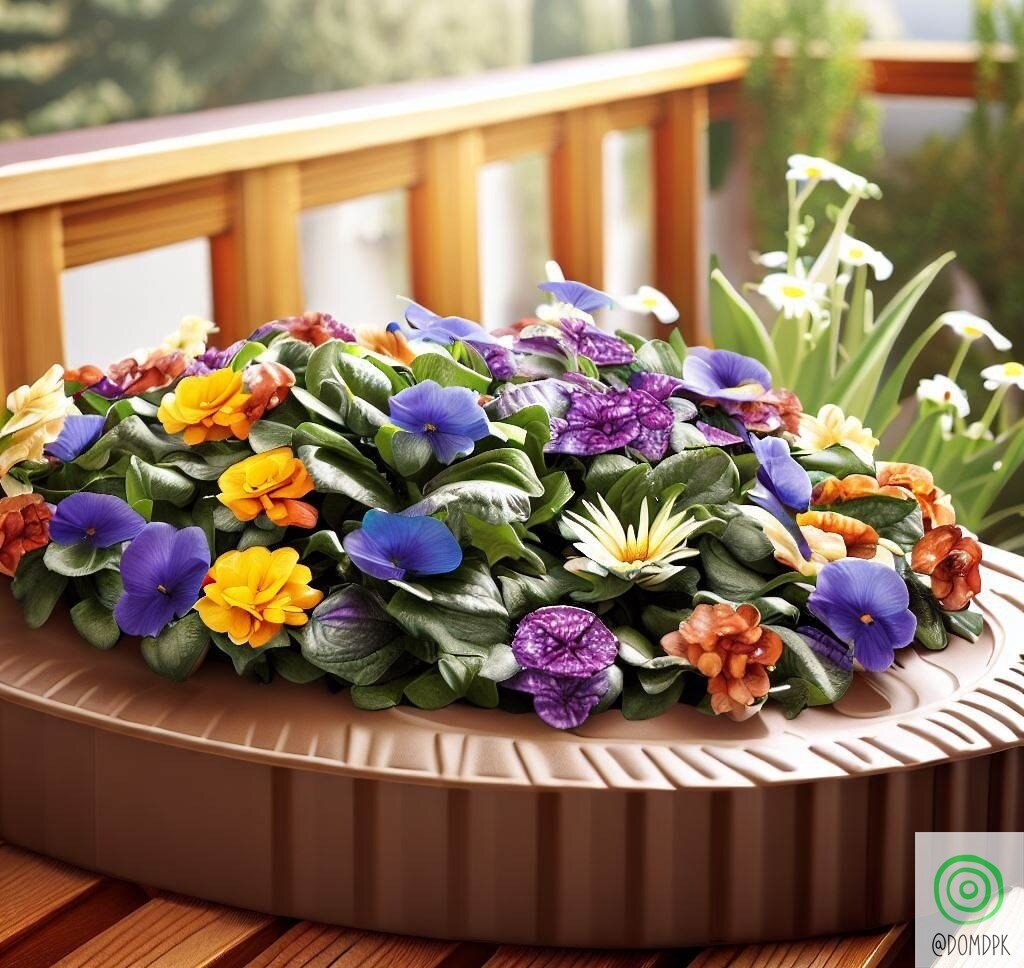 Цветник из ДПК. Фото Дома ДПК.