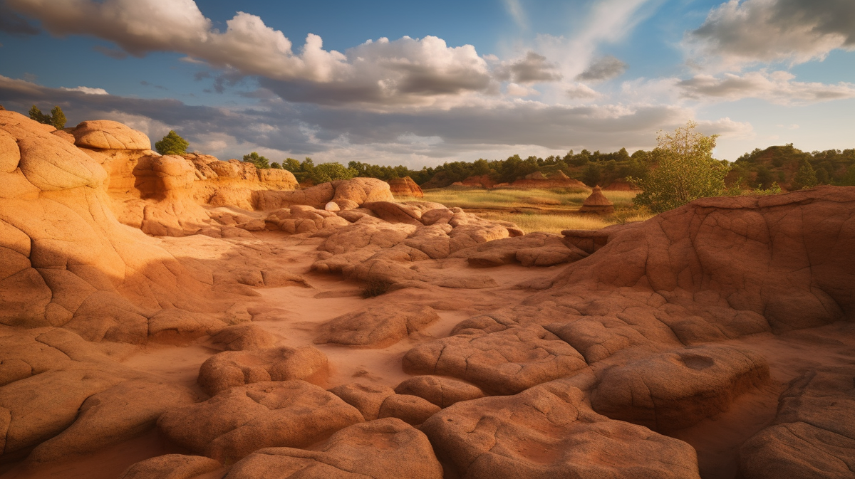 A dreamy landscape crafted with Sandstone