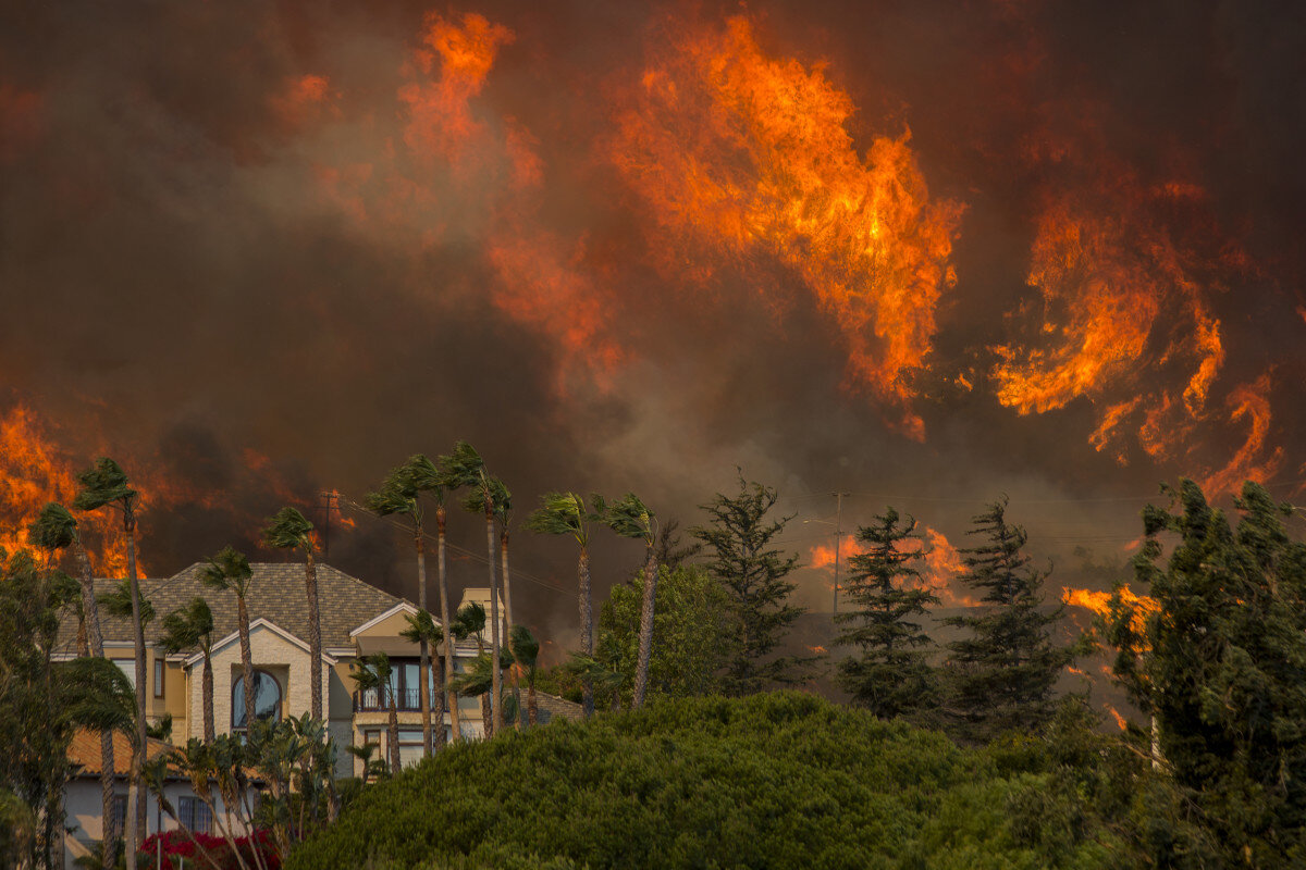 Малибу Калифорния пожар