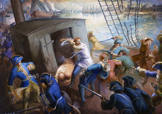 В. Мейер. Подвиг Ивана Рябова и Дмитрия Борисова. 1701 год
