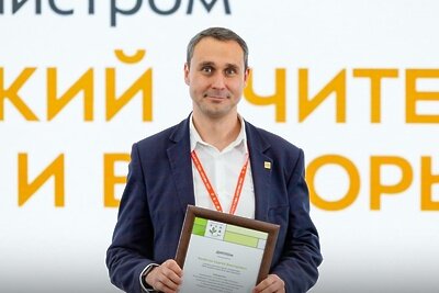    Учитель года в Москве Сергей Валюгин, преподаватель русского языка и литературы из ГБОУ Школа имени Достоевского © Telegram-канал Сергея Собянина