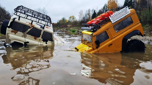 Круче УАЗа только ГОРЫ ! ... Сравнили с LR D90 на бездорожье и офигели! ... RC OFFroad 4x4