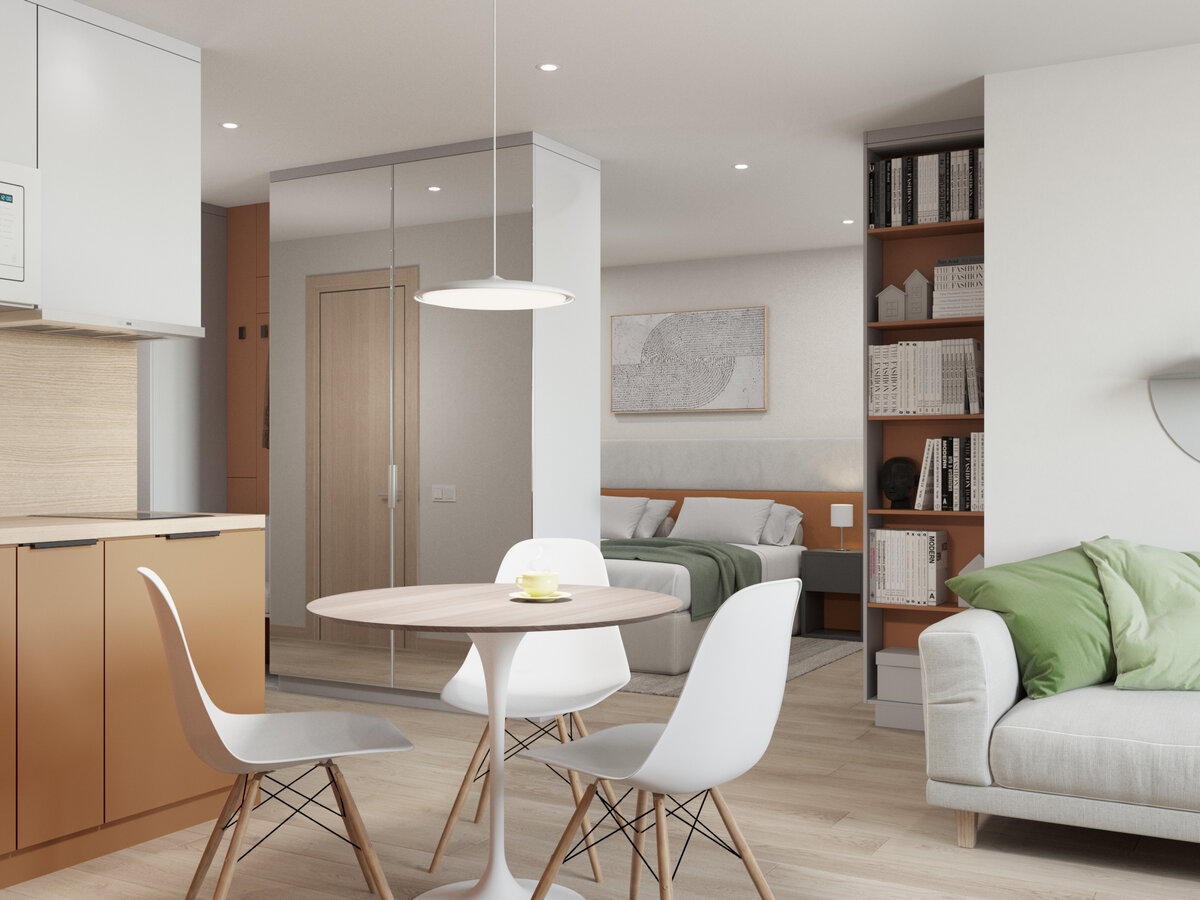 Один из вариантов интерьера апартаментов Well