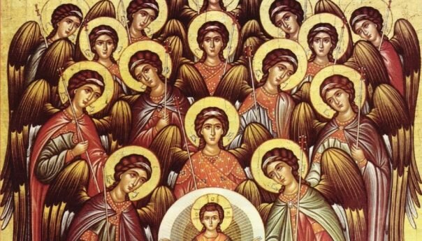 Митрополит Антоний Сурожский: «Архангелы и Ангелы носят имена, которые светозарно выражают и самую их сущность, и тайну познания ими Живого Бога». Источник: https://nicola-arzamas.ru/21-noyabrya-2019-g-sobor-arxistratiga-mixaila-i-prochix-nebesnyx-sil-besplotnyx.html