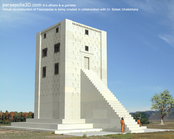 Реконструкция (модель) башни царя Камбиза. Листай галерею.