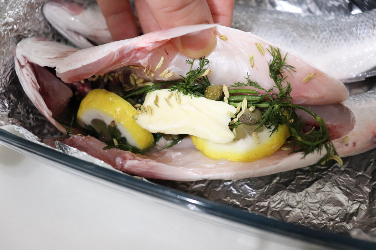 Начиняем сибаса