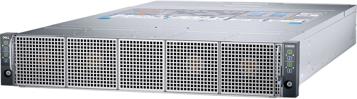 Dell PowerEdge c6600 вид спереди без дисковой корзины