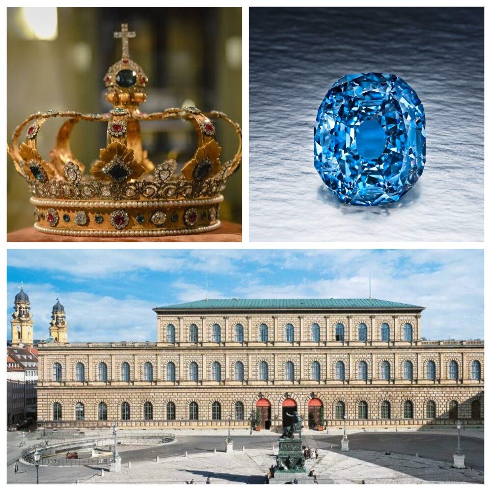 Корона Баварии. «Голубой Виттельсбах». Королевский дворец в Мюнхене.