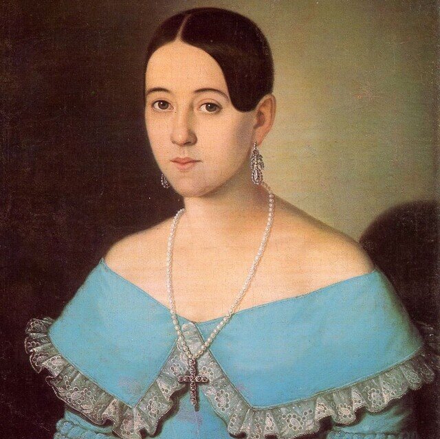 Мария Александровна Глушкова (1811-1883). Барыня дворового человека Федора Бобкова, о которой он написал так: "Таких господ, как моя барыня, мало. Меня чуть ли не каждый день и в театр отпускают и позволяют зарабатывать копейку службою в двух домах".