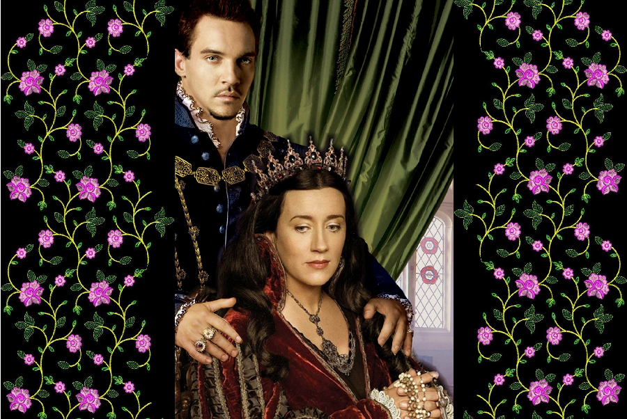 Кадр из сериала "Тюдоры". Король Генрих – Джонатан Риз Майерс, королева Екатерина – Мария Дойл Кеннеди.