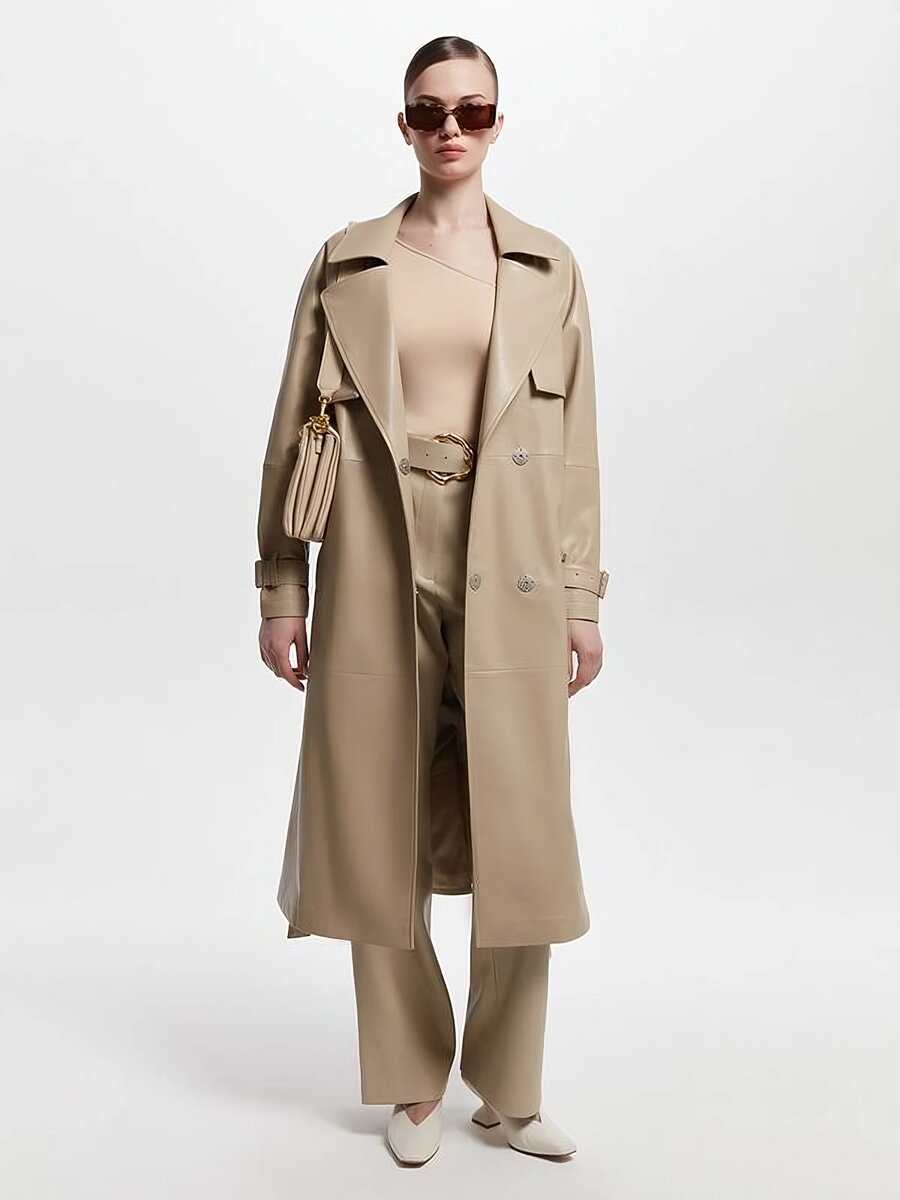 Тренч из экокожи. Фото: loverepublic.ru