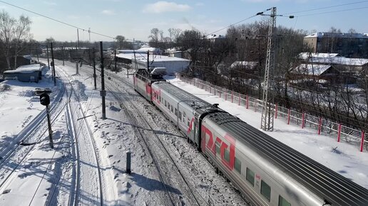 Электровоз ЧС4Т-269. Поезд 146 Санкт-Петербург - Челябинск, станция Котельнич-I