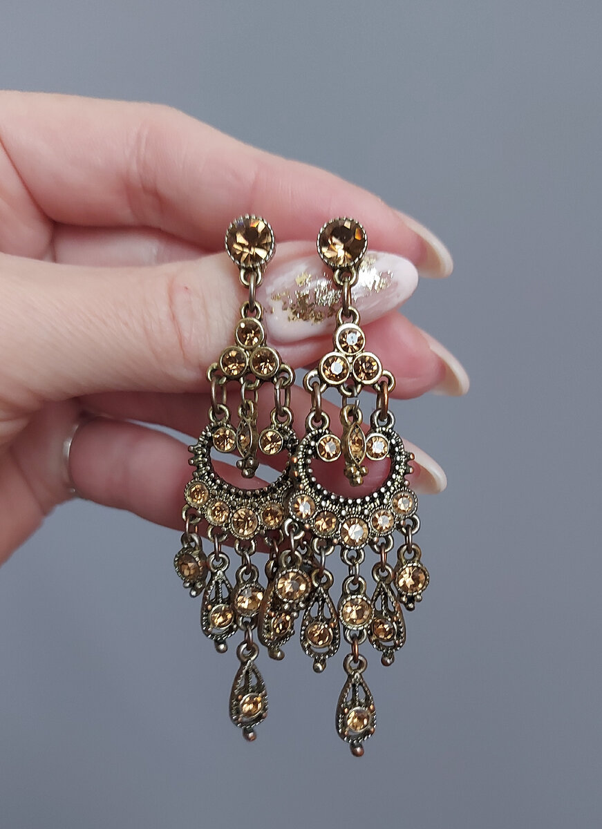 Мои серьги, подходящие к образам в русском стиле