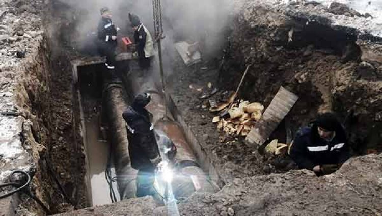 Ремонт прорыва теплоснабжения в Вологде на Техническом переулке