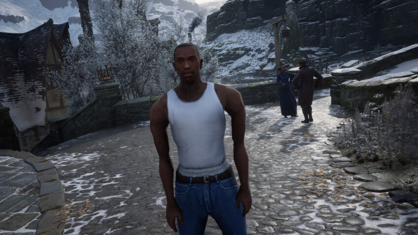    Си-Джей из GTA: San Andreas появился в Hogwarts Legacy благодаря новому моду