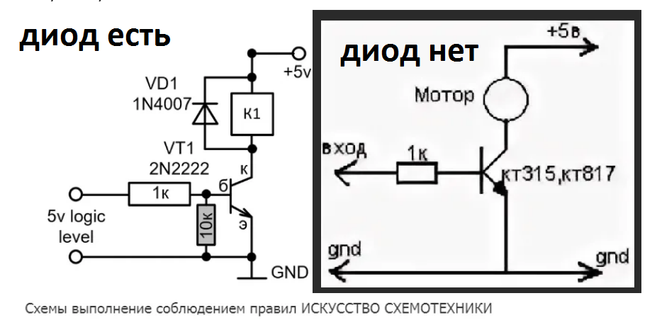 Схема электронной сети