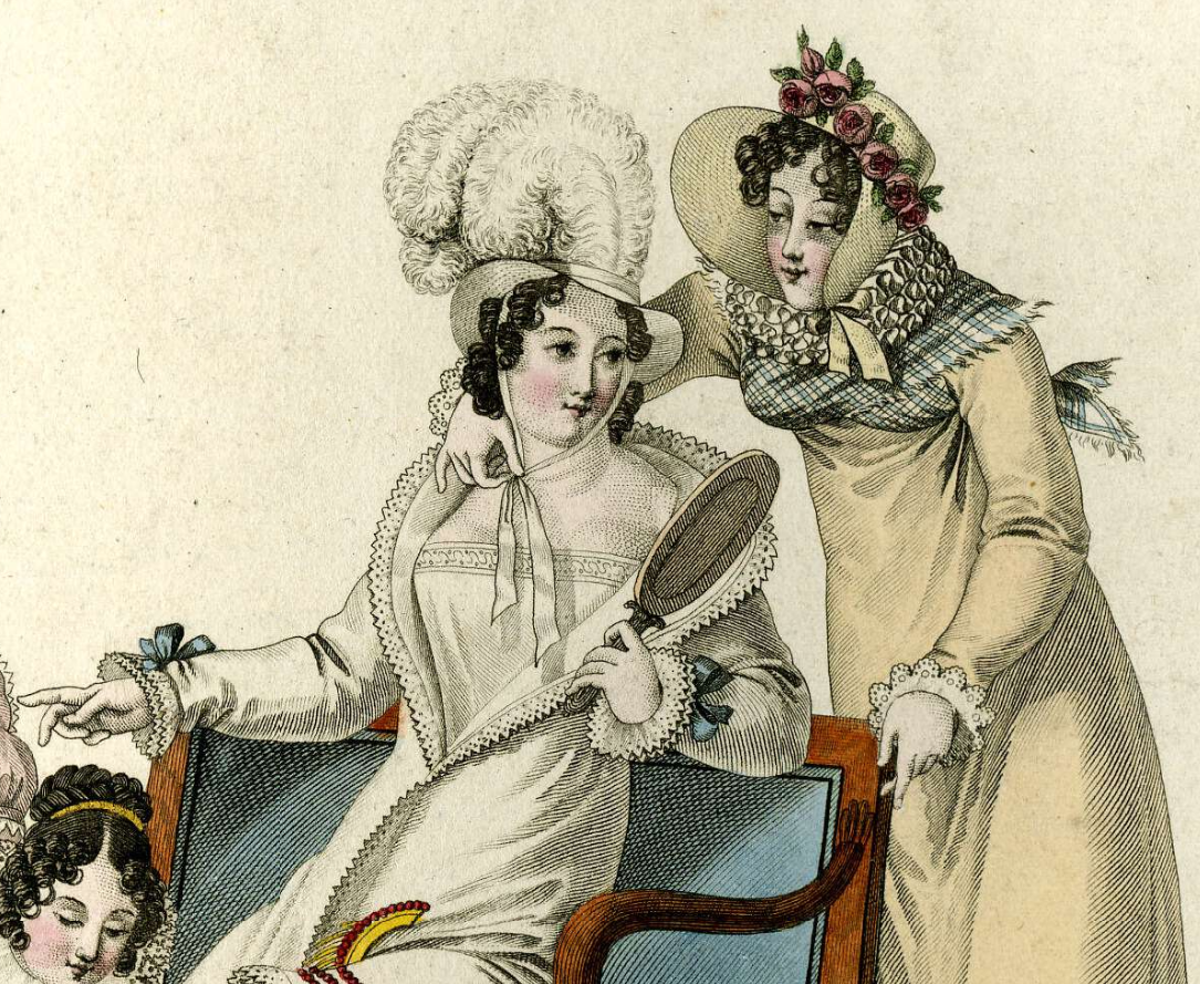 "Что думаете?", серия "Le bon Genre", 1818. (с) Из коллекции Британского музея. Деталь.