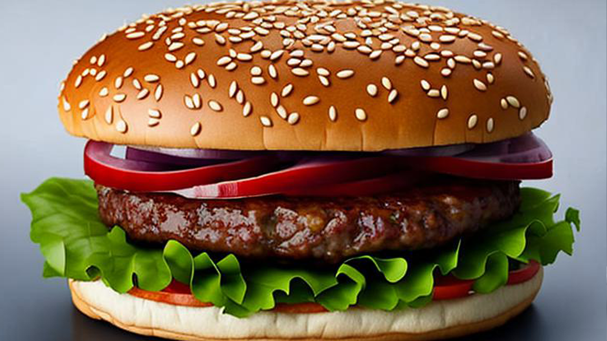 Сочный бургер фото.