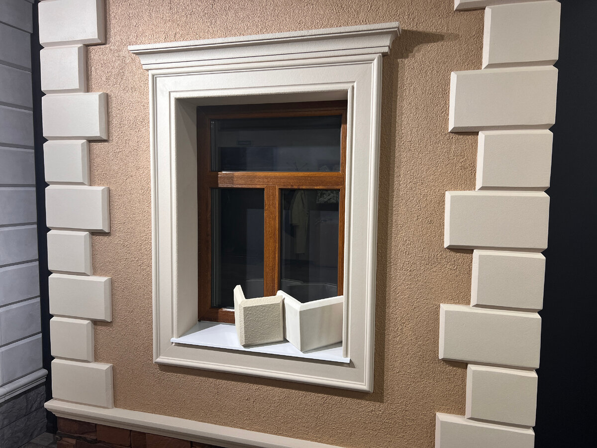 оформление окна наличником с готовым откосом