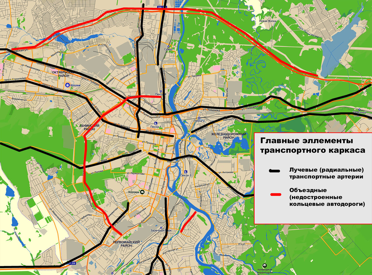 Карта пенза 5. Карта Пензы с улицами. Генплан Пензы. Транспортный каркас города. Пенза на карте.