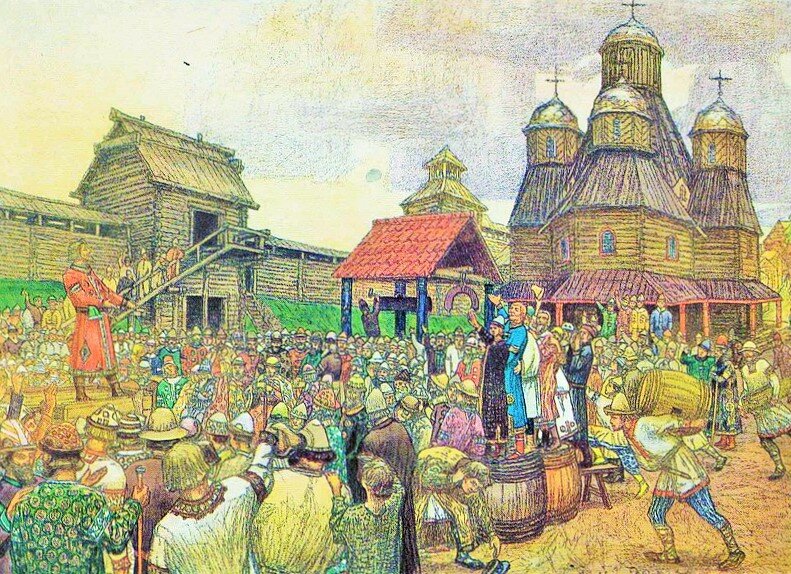 А.М. Васнецов. "Псковское вече".