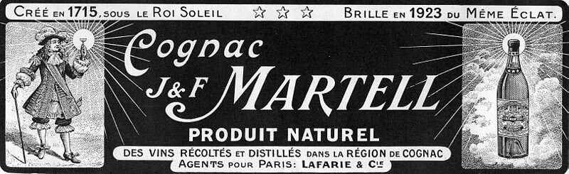 Martell advertisement of 1923 
unknown (no credits)