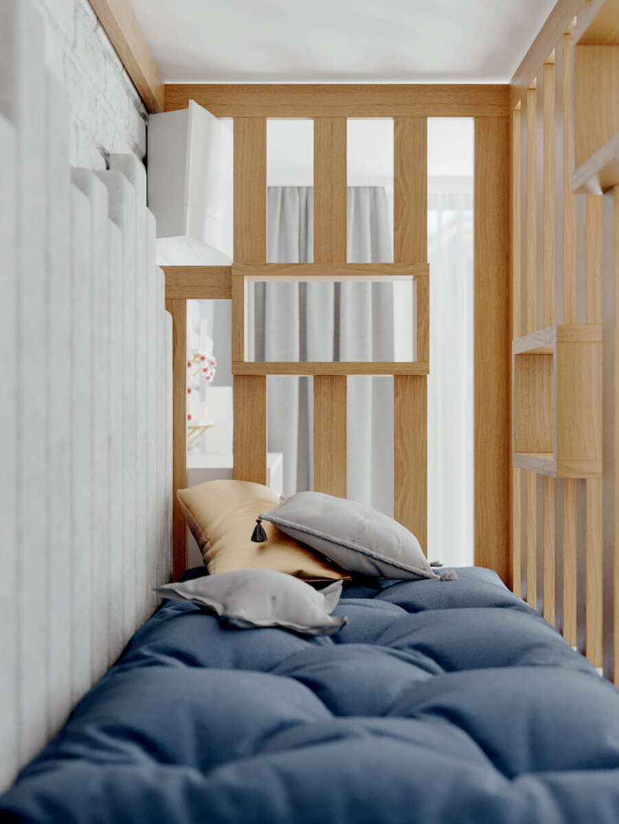 Уютная кроватка с интегрированной системой хранения фото 1