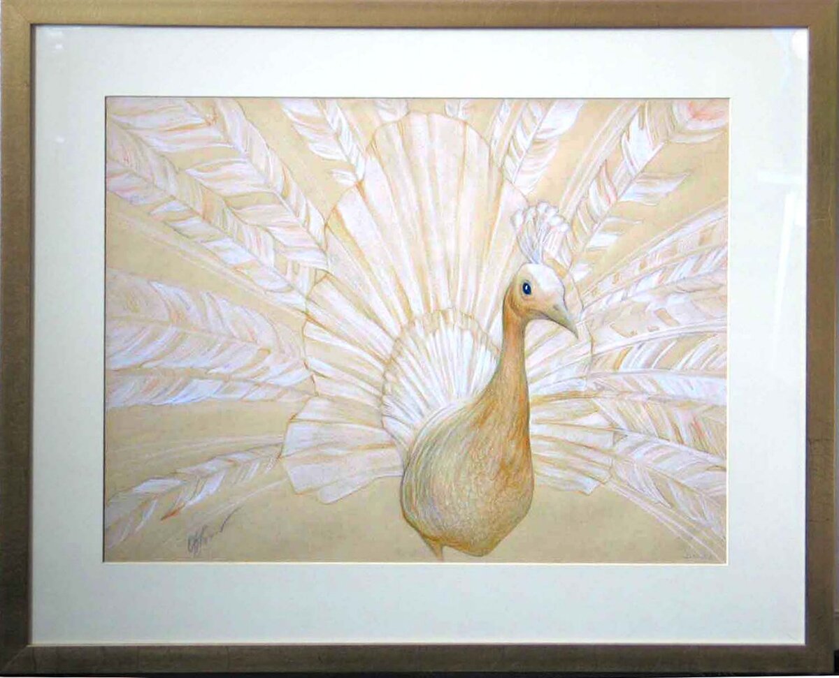 Если что, рисунок находится в Москве, и его можно купить при желании. Размер самого рисунка по листу 50х65 Год 2002 вроде. 