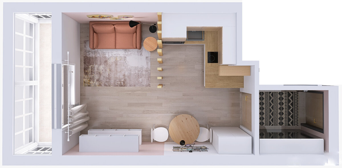 Вид сверху без санузла