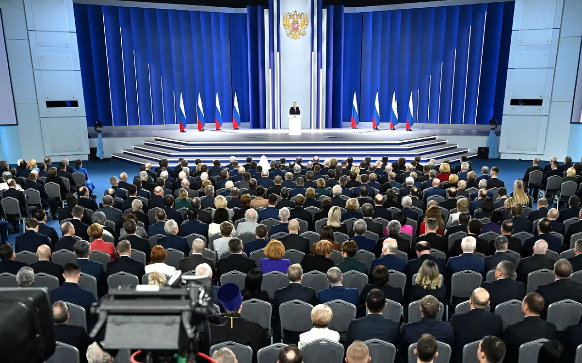 Во время выступления президента. Источник: ria.ru