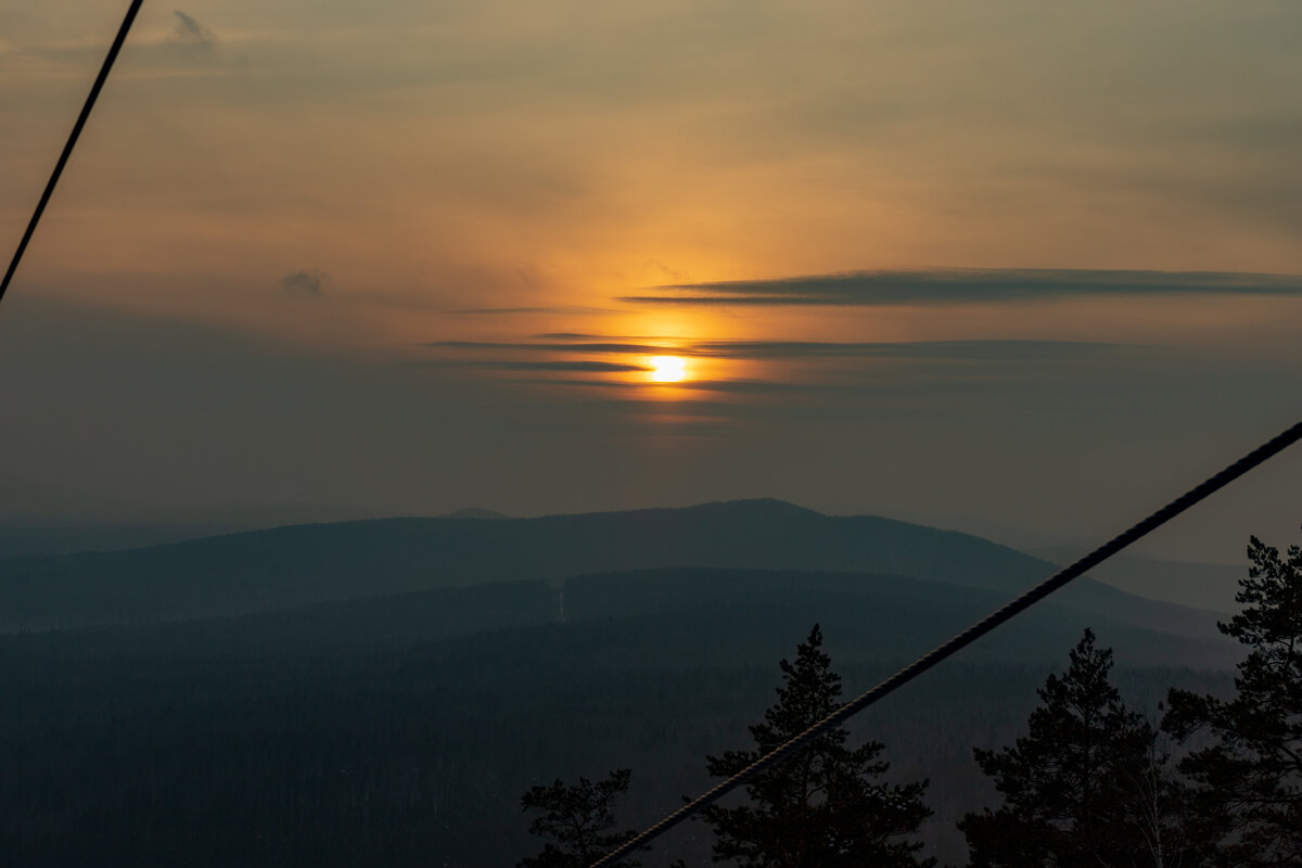 Закат с подъемника.