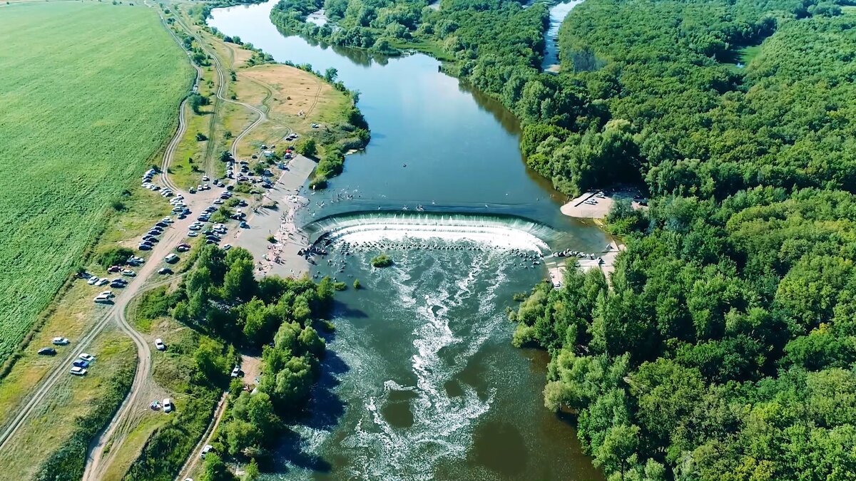 Водопады на реке большой Иргиз в Саратовской области