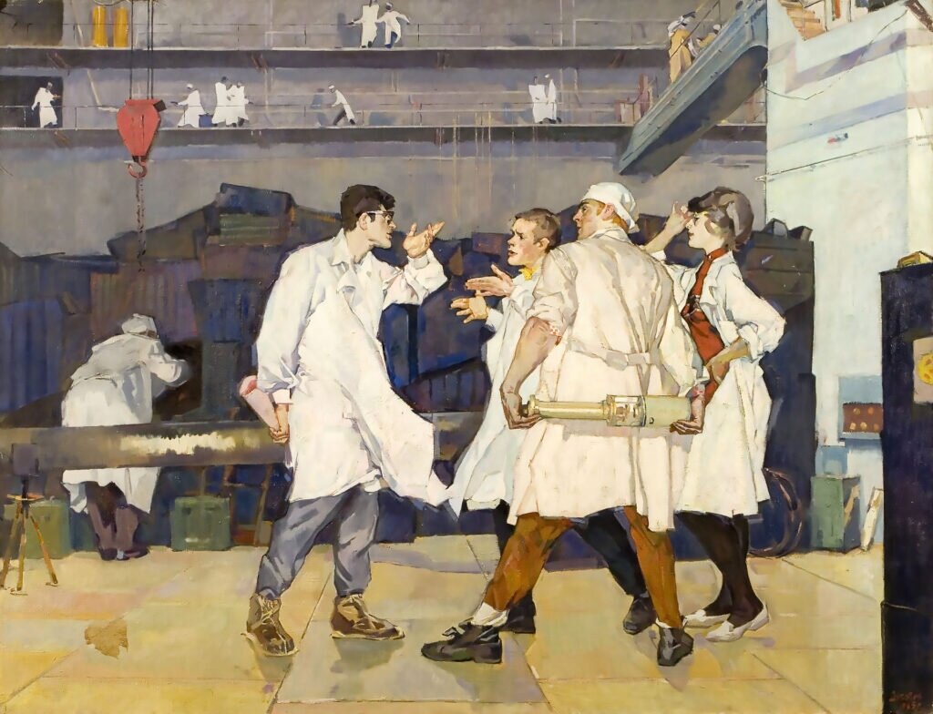 Александр Дубовик. Физики. 1965 г. Фото: artsacademymuseum.org