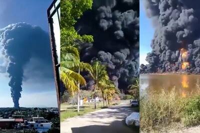    Пожар в Мексике ©Скриншот / видео РЕН ТВ